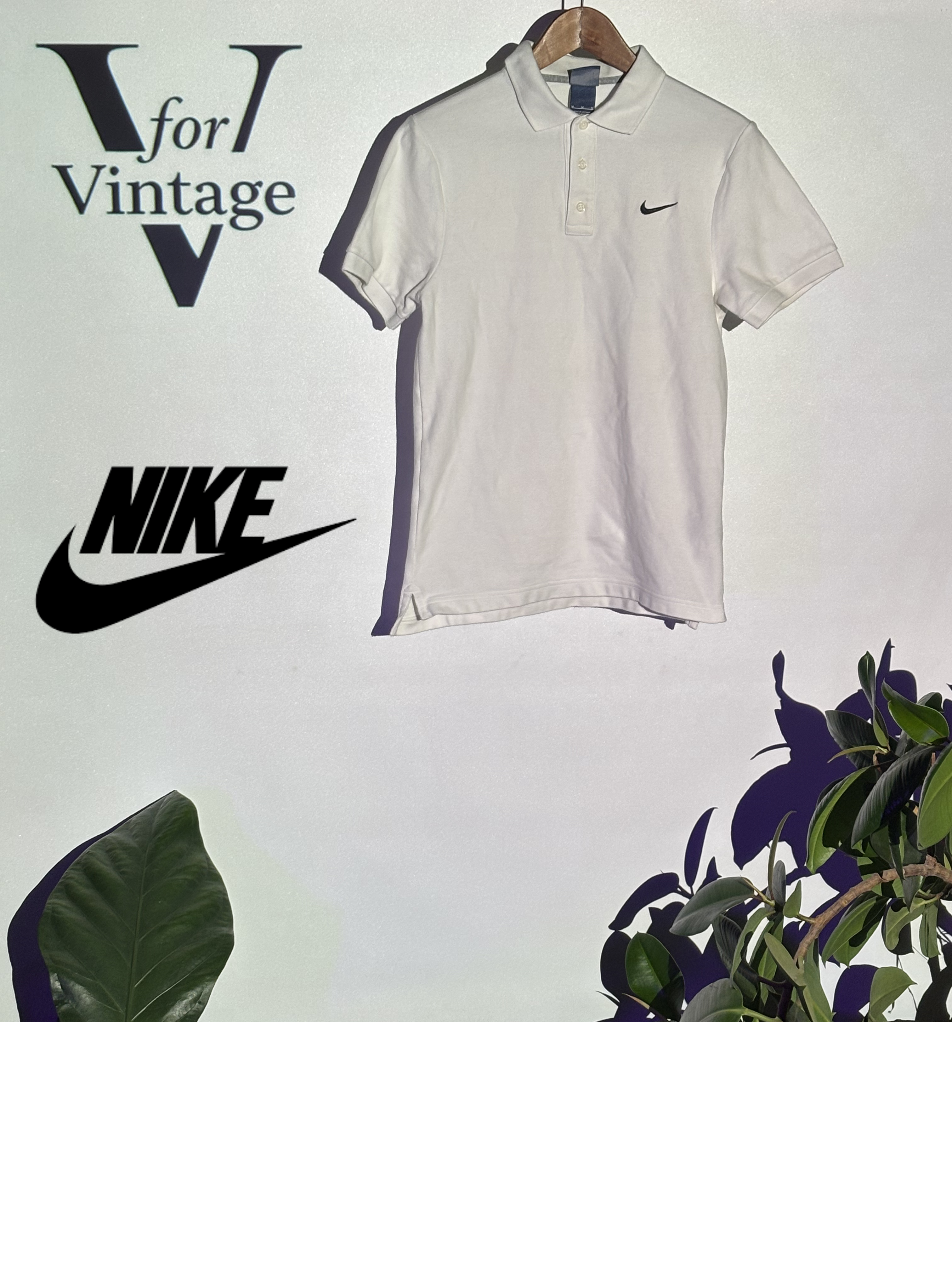 Nike Polo Shirt – White – M – Second Hand