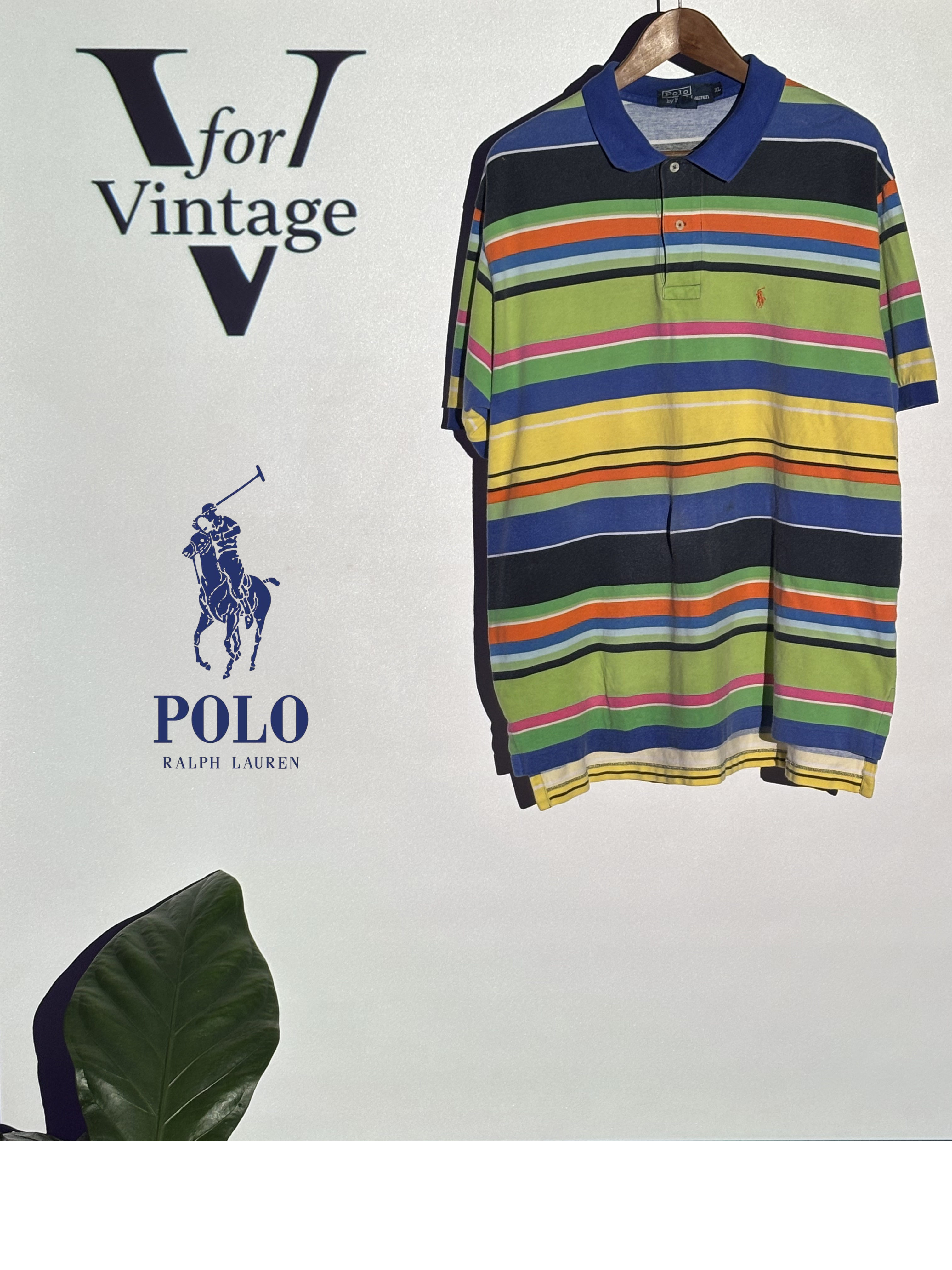 Polo Ralph Lauren Striped Polo Shirt – Multicolor – XL – Second Hand