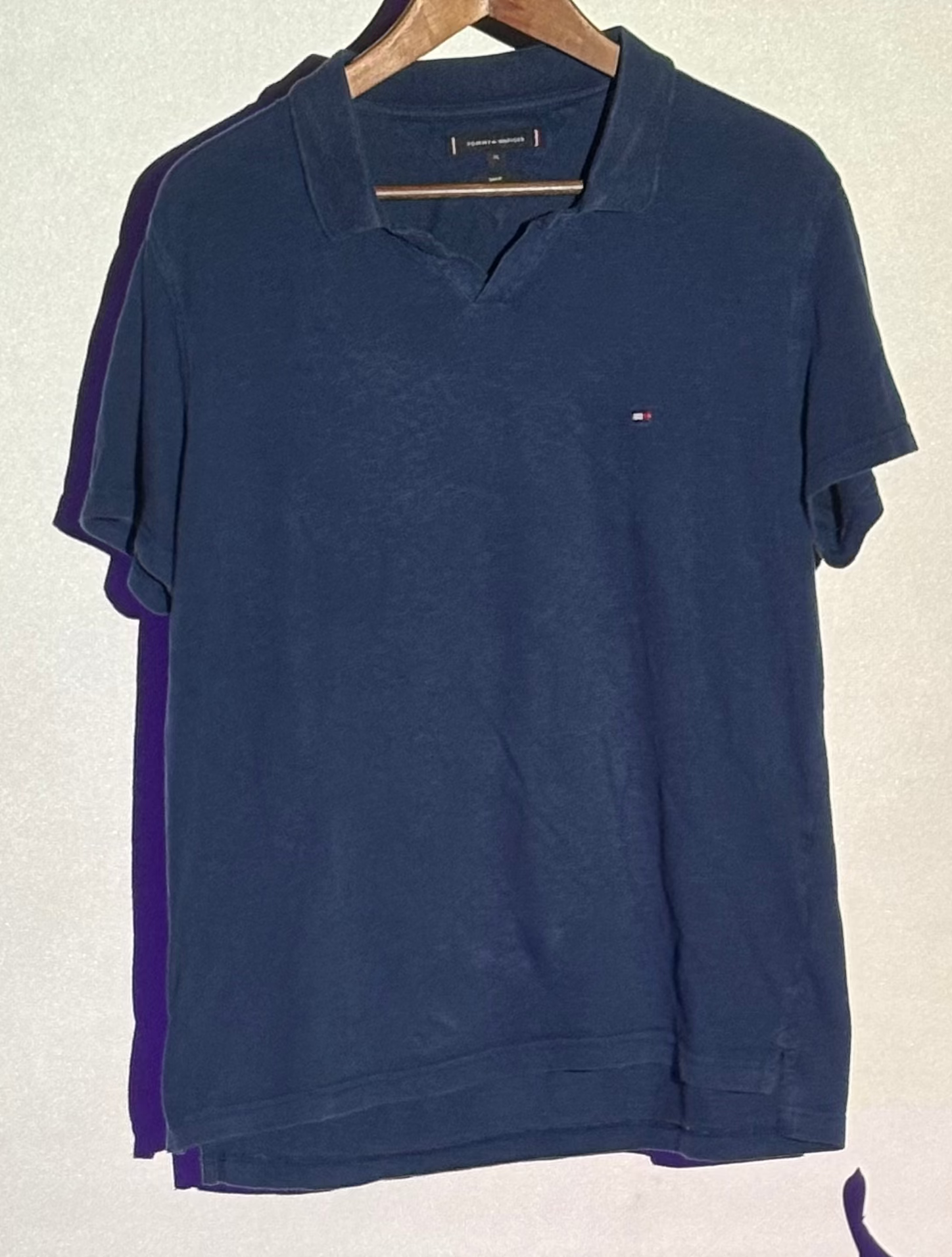 Tommy Hilfiger Polo Shirt – Navy Blue – XL Slim Fit – Second Hand