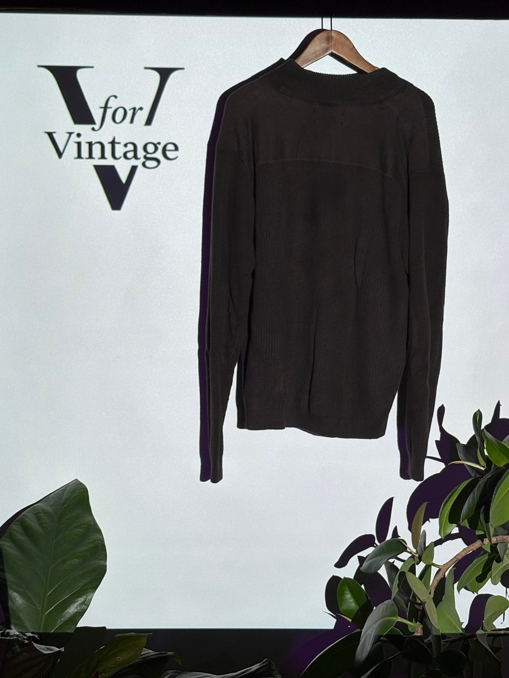 Chaps Ralph Lauren Quarter Zip – Dark Brown – XL – Second Hand