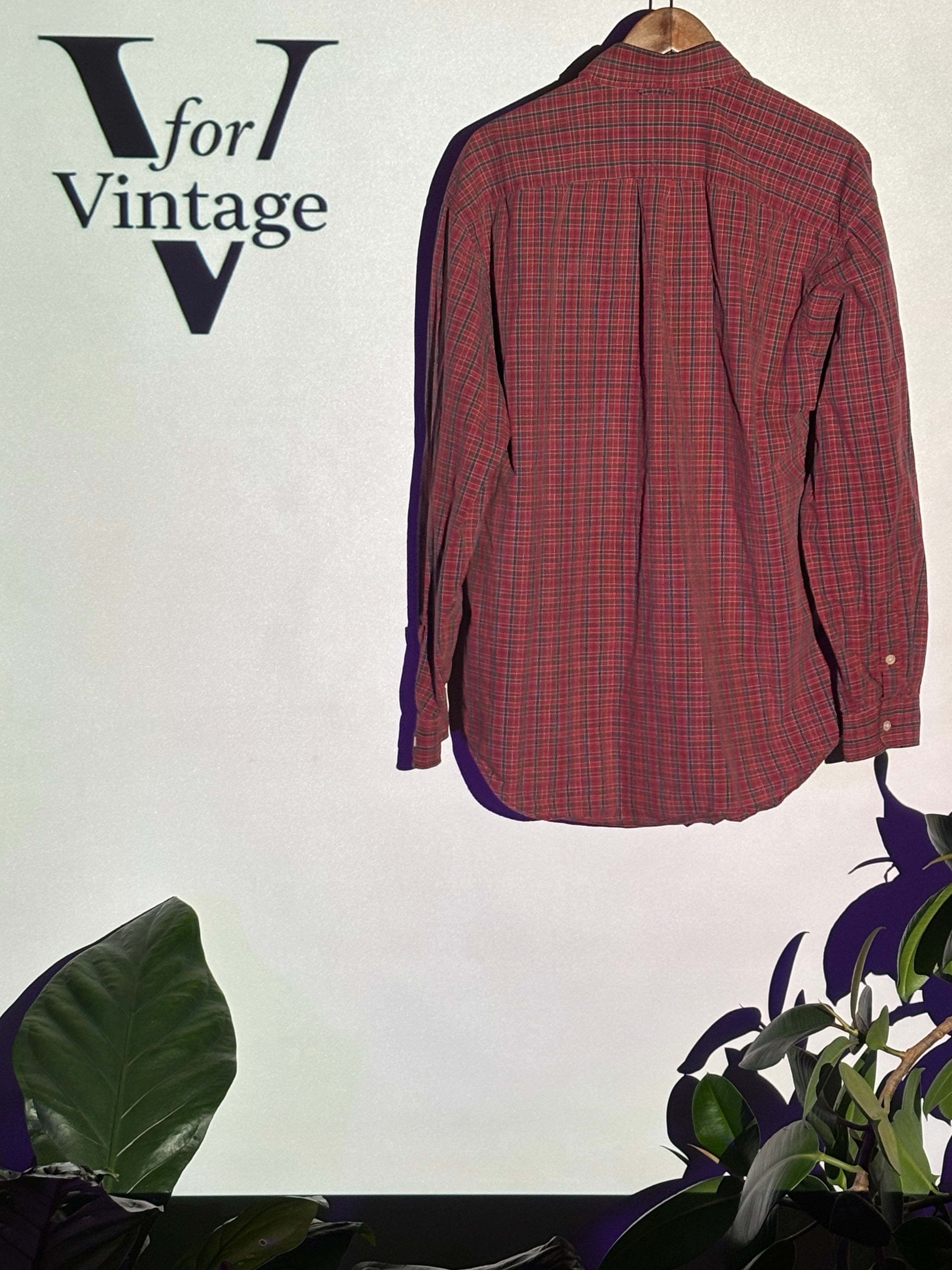 Tommy Hilfiger Button-Up Shirt – Red Plaid – XL – Second Hand