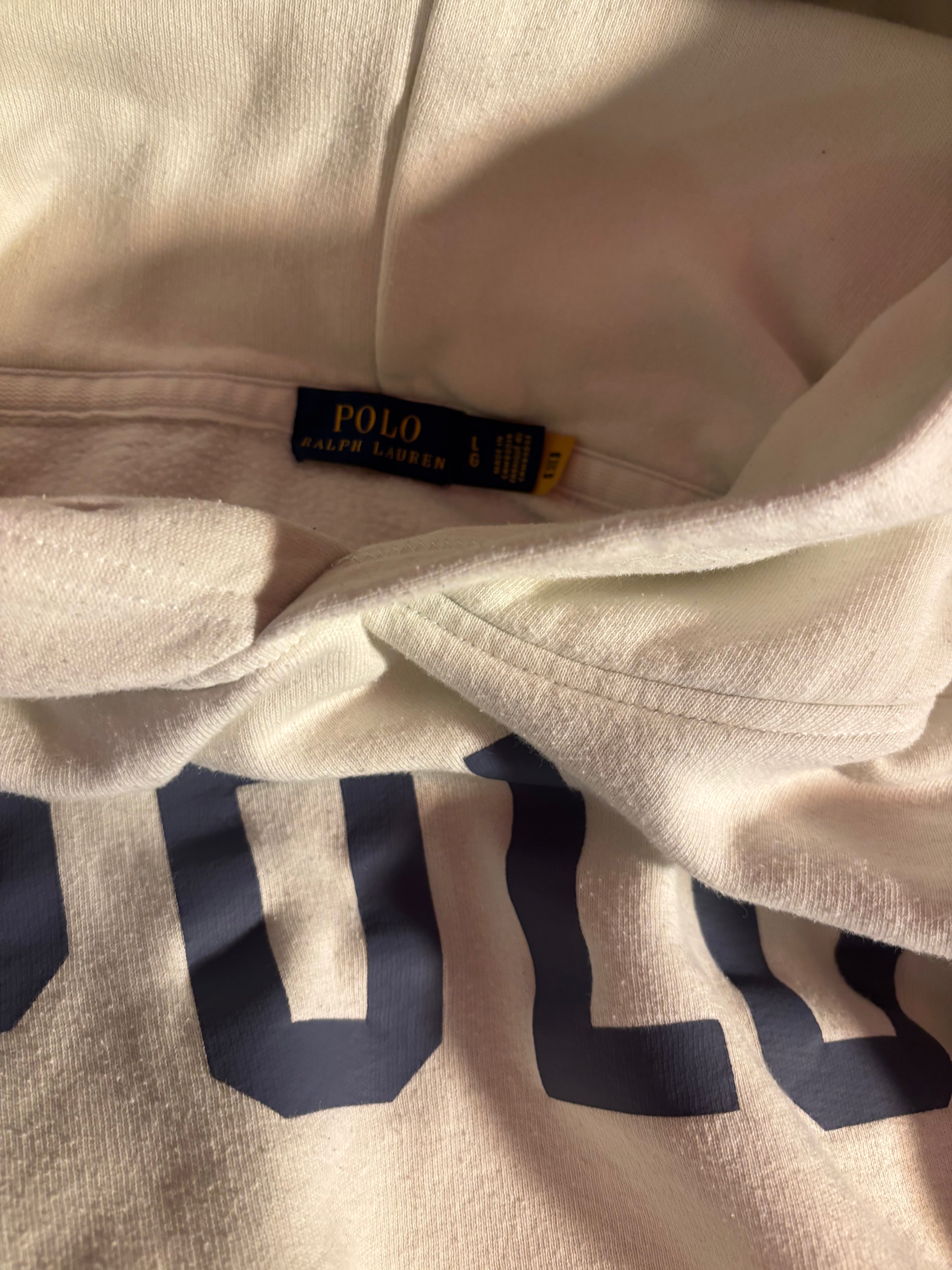 Polo Ralph Lauren Hoodie – Cream – Women’s M – Second Hand