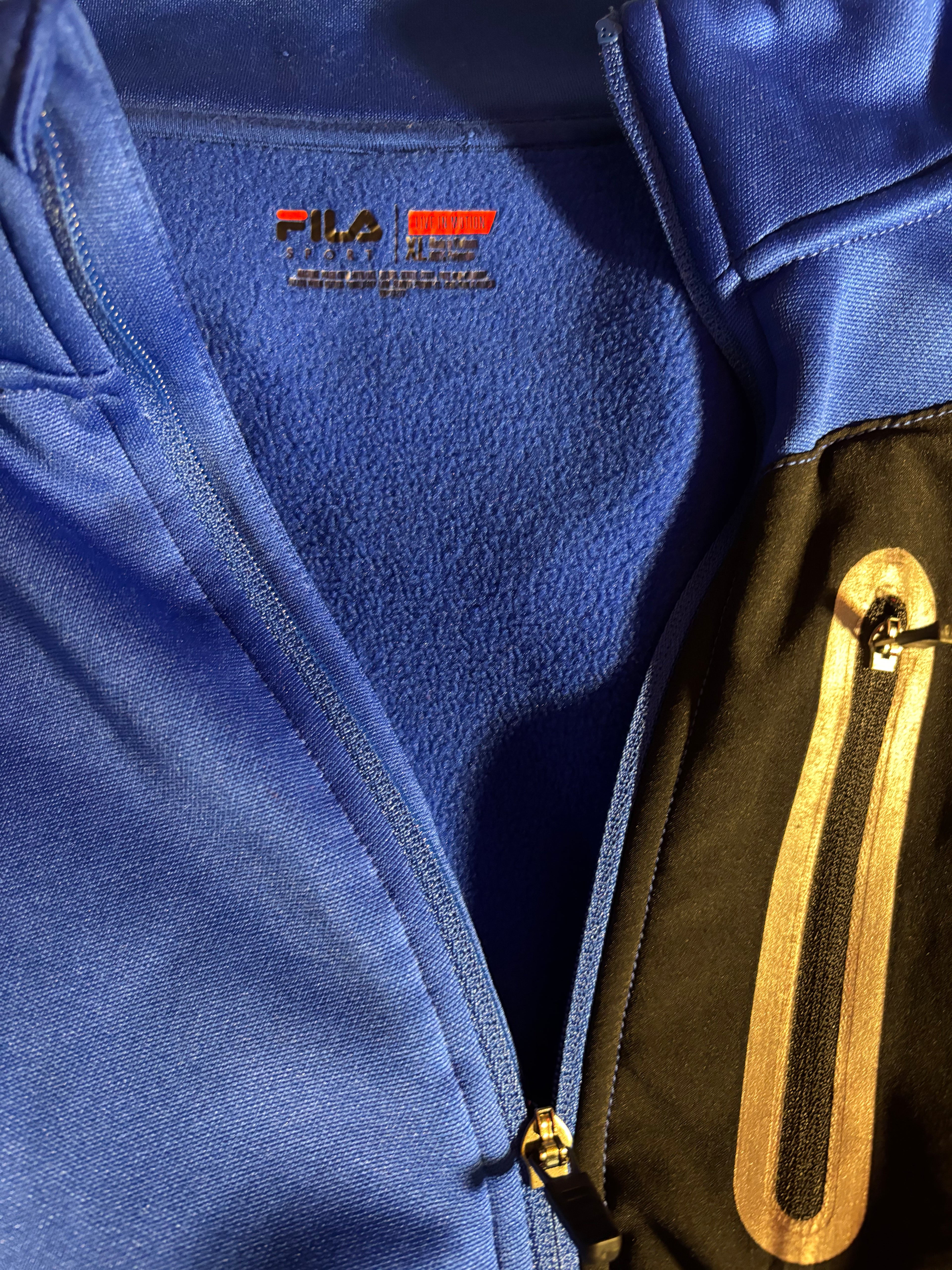 Fila Quarter Zip Pullover – Blue – XL – Second Hand