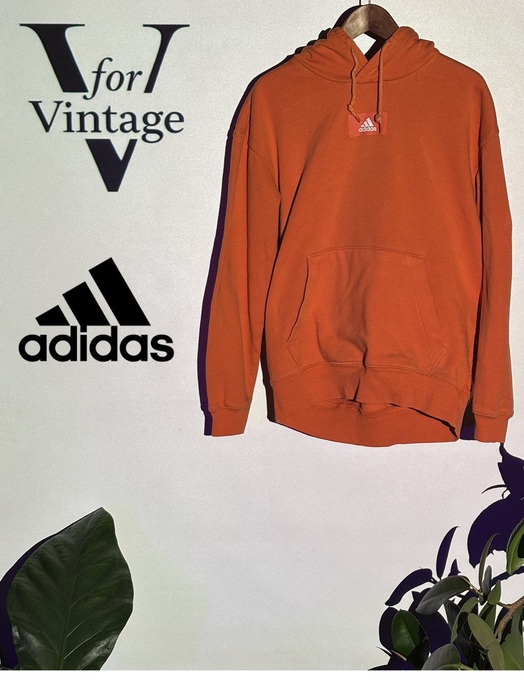 Adidas Hoodie – Orange – M – Second Hand
