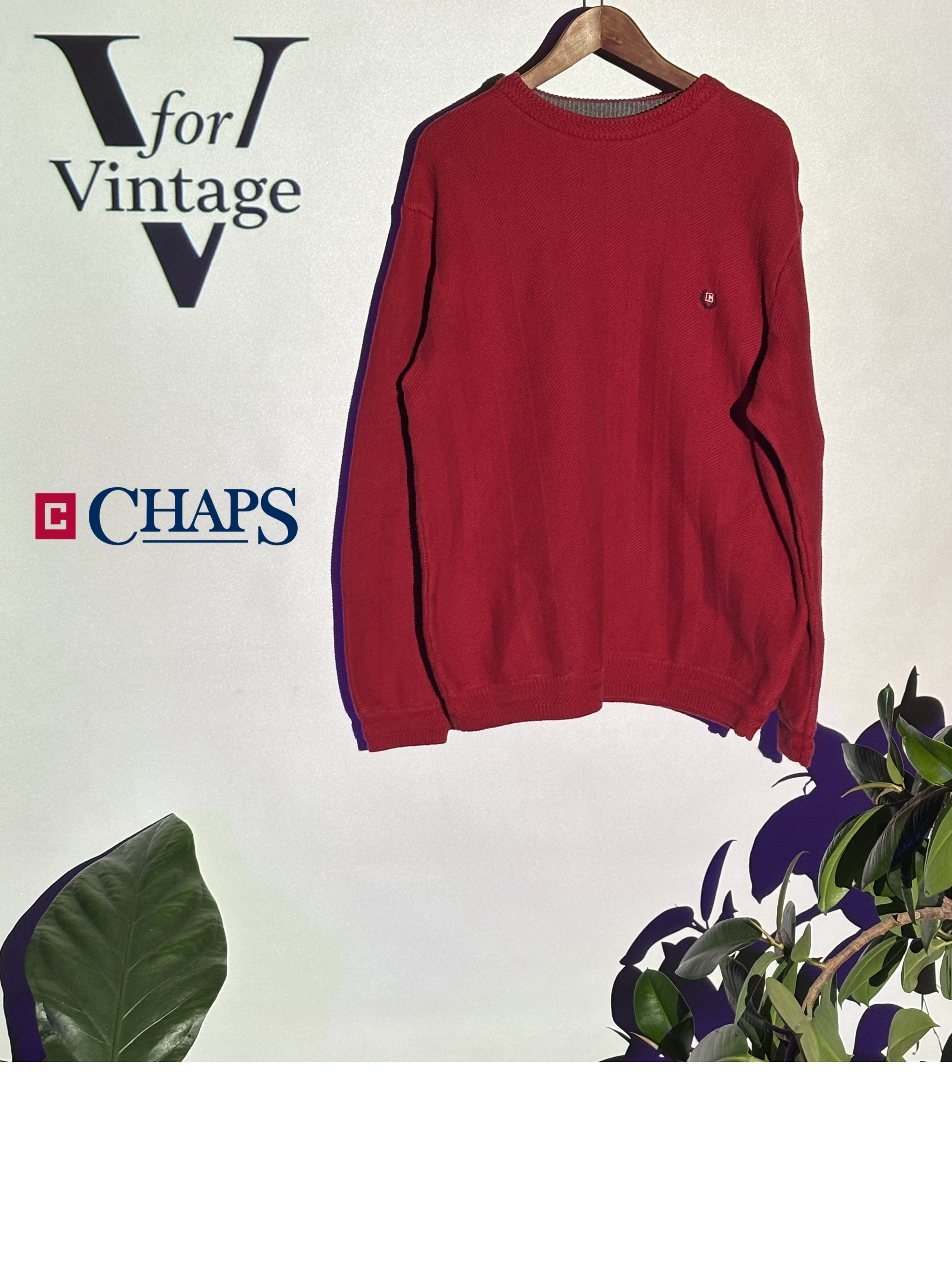 Chaps Ralph Lauren Sweater – Red – XL – Second Hand