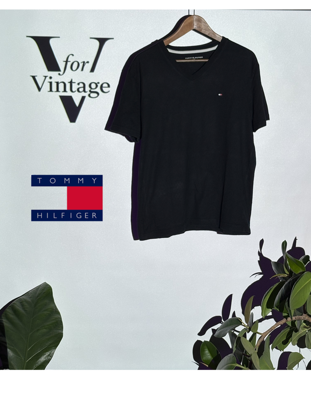 Tommy Hilfiger T-Shirt – Black – L – Second Hand